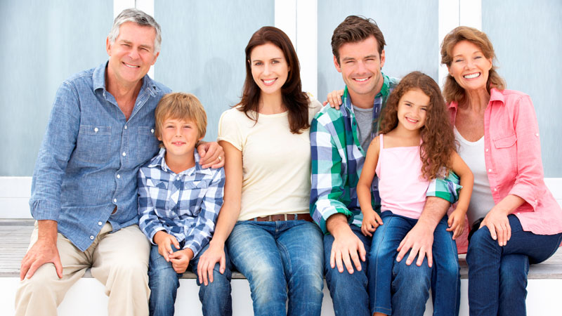 Healthy, happy family